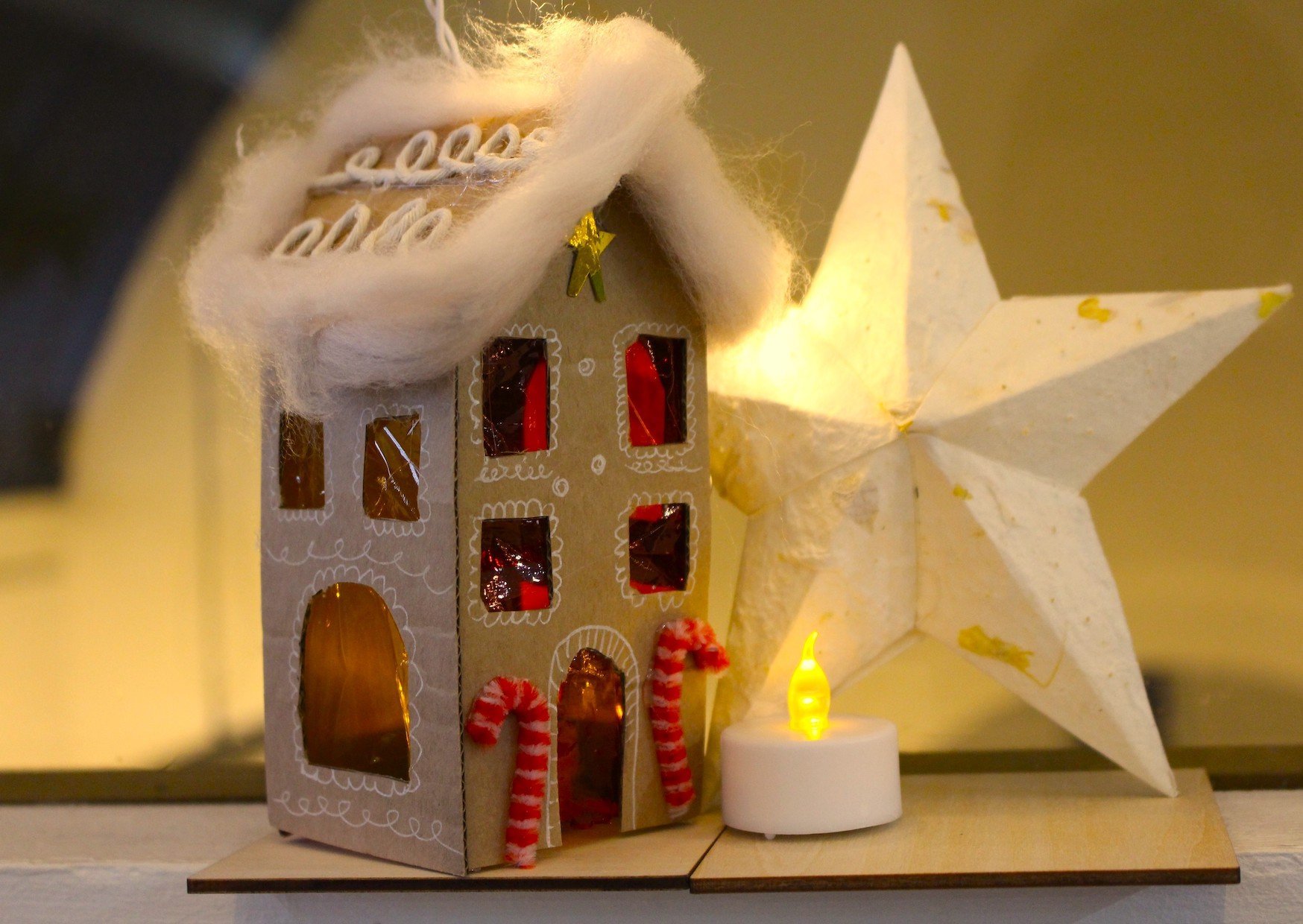 Gingerbread Cardboard Houses image